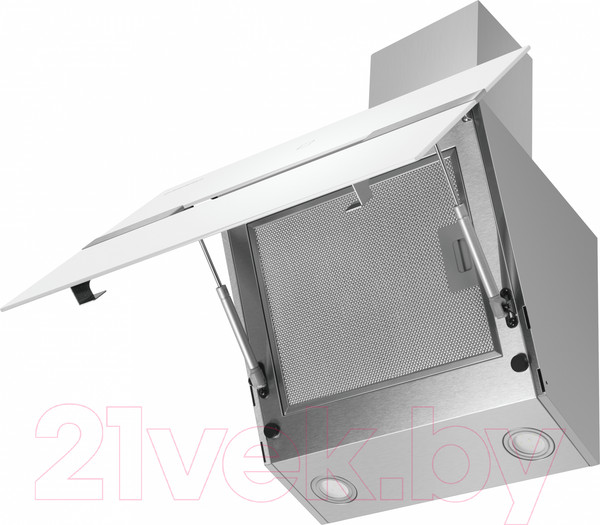 Изображение товара Вытяжка наклонная Maunfeld Mersey 60 (нержавеющая сталь/белое стекло)