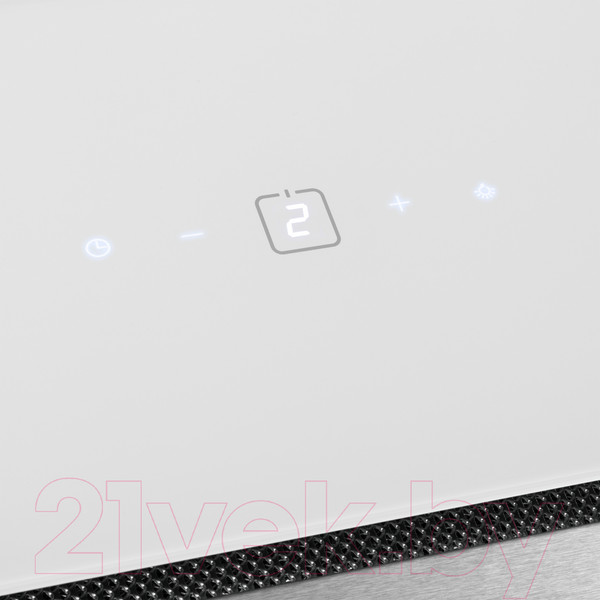 Изображение товара Вытяжка наклонная Maunfeld Mersey 60 (нержавеющая сталь/белое стекло)