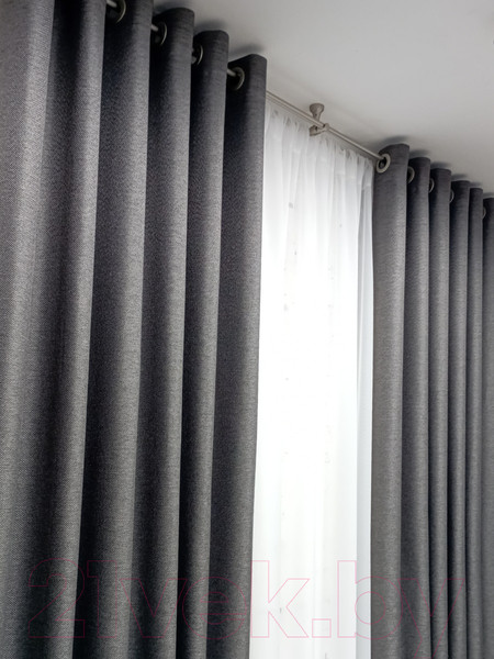 Изображение товара Комплект штор Модный текстиль 03L / 112MT391019 (250x150, 2шт, темно-серый)