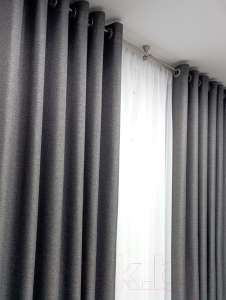 Изображение товара Штора Модный текстиль 03L1 / 112MT391019 (230x150, темно-серый)