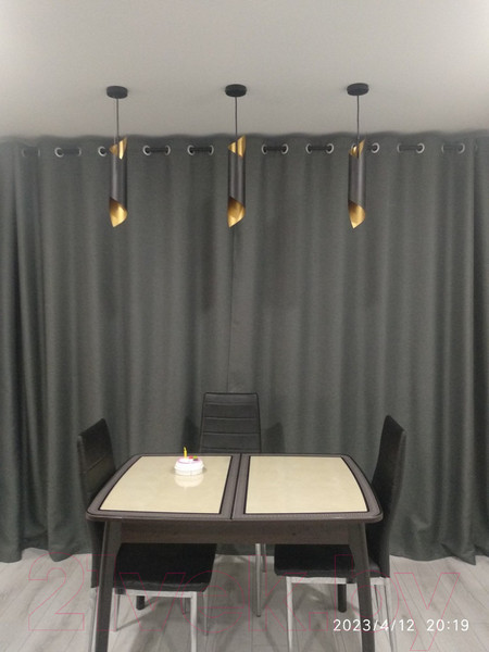 Изображение товара Штора Модный текстиль 06L1 / 112MT391019 (230x150, темно-серый)