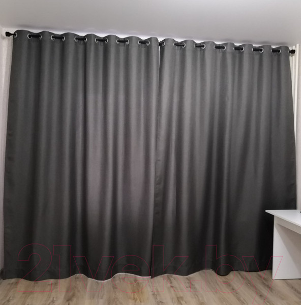 Изображение товара Штора Модный текстиль 06L1 / 112MT391019 (230x150, темно-серый)