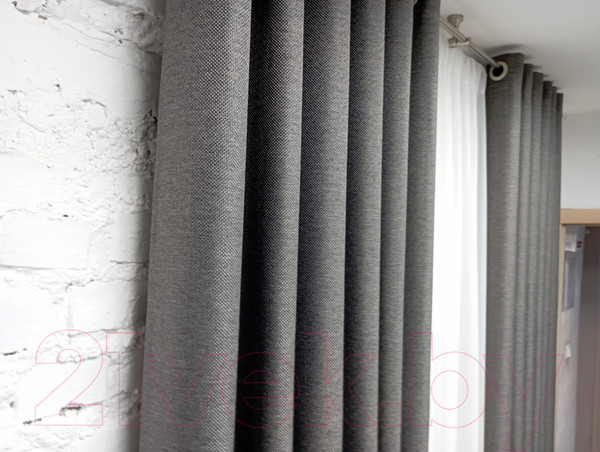 Изображение товара Штора Модный текстиль 03L1 / 112MT391019 (260x150, темно-серый)