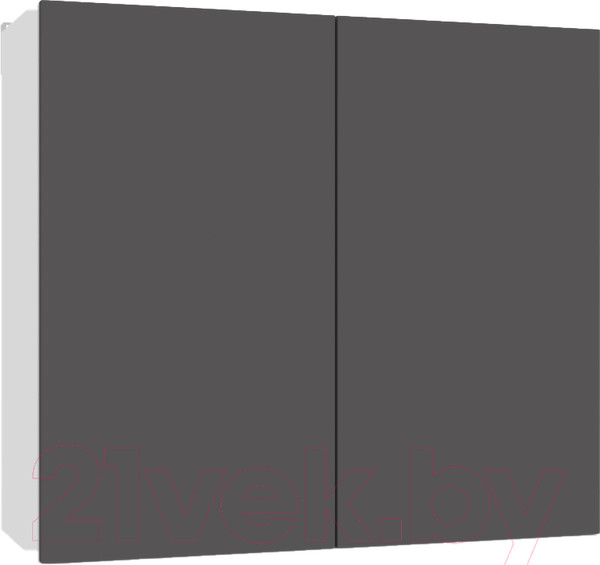 Изображение товара Шкаф навесной для кухни Интермебель Микс Топ ШНС 720-8-800 80см (графит серый)
