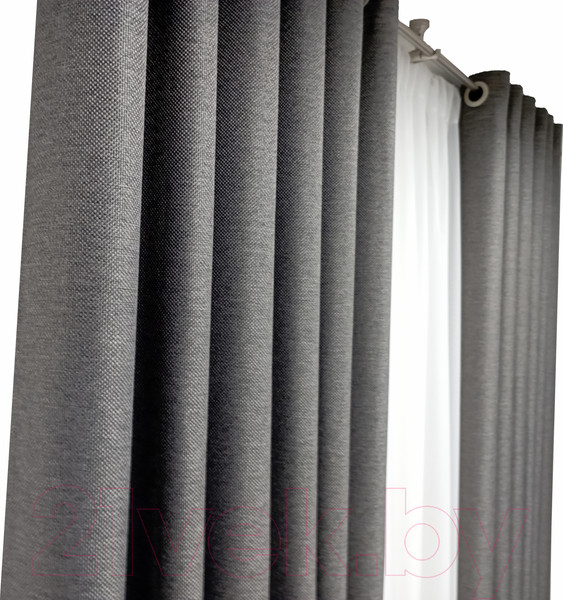 Изображение товара Комплект штор Модный текстиль 06L / 112MT391019 (250x150, 2шт, темно-серый)