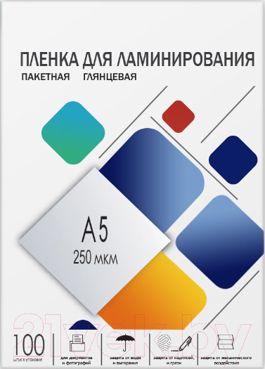 Изображение товара Пленка для ламинирования Гелеос 154x216 250мик / LPA5-250 (100шт)