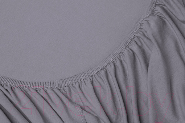 Изображение товара Простыня AlViTek Трикотажная на резинке 140x200 / ПТР-ГРА-140 (графит)