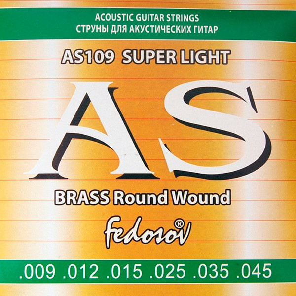 Изображение товара Струны для акустической гитары Fedosov AS109 Brass Round Wound