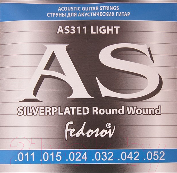 Изображение товара Струны для акустической гитары Fedosov AS311 Silverplated Round Wound