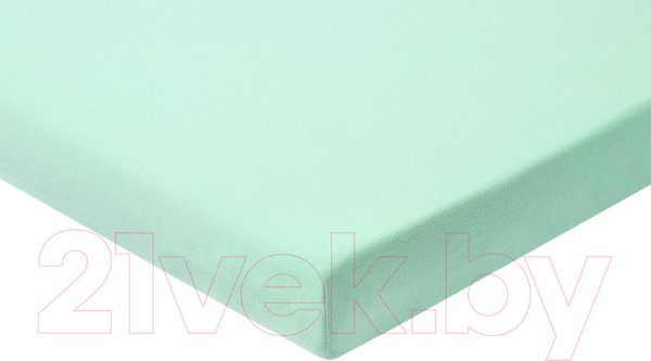 Изображение товара Простыня AlViTek Трикотажная на резинке 140x200 / ПТР-М-140 (ментол)