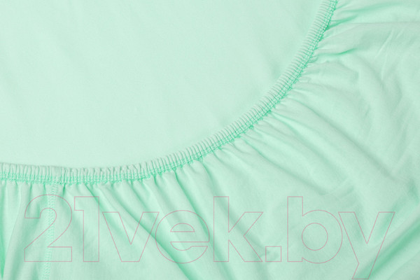 Изображение товара Простыня AlViTek Трикотажная на резинке 140x200 / ПТР-М-140 (ментол)