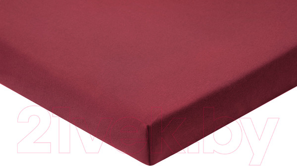 Изображение товара Простыня AlViTek Трикотажная на резинке 140x200 / ПТР-МАР-140 (марсала)