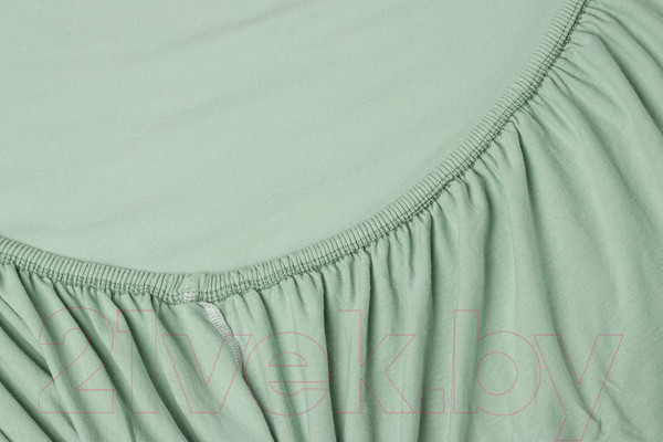 Изображение товара Простыня AlViTek Трикотажная на резинке 140x200 / ПТР-ОЛ-140 (оливковый)