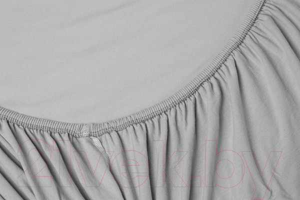 Изображение товара Простыня AlViTek Трикотажная на резинке 140x200 / ПТР-СЕР-140 (серый)