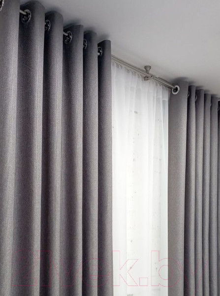 Изображение товара Комплект штор Модный текстиль 06L / 112MT6670M28 (250x150, 2шт, средне серый)