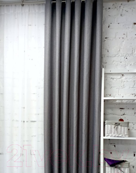 Изображение товара Штора Модный текстиль 06L1 / 112MT6670M28 (250x150, средне серый)