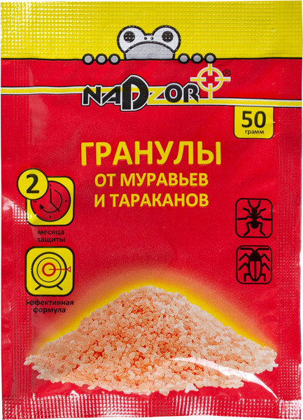 Изображение товара Гранулы от насекомых Nadzor GRAN123 от муравьев (50г)