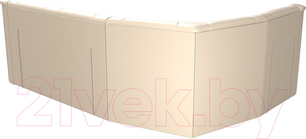 Изображение товара Диван угловой Лига Диванов Карелия 343 левый (экокожа белый)