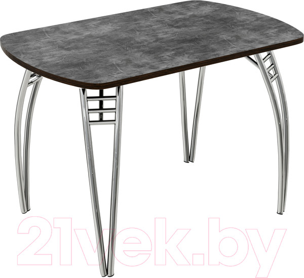 Изображение товара Обеденный стол ВВР ЛДСП 110x70 (камень темный/подстолье паук)