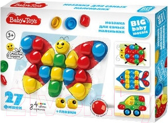Изображение товара Развивающая игра Baby Toys Мозаика для самых маленьких. Бабочка / 03580