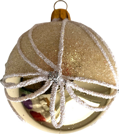 Изображение товара Набор шаров новогодних GreenTerra 80мм (4шт, рисунок)