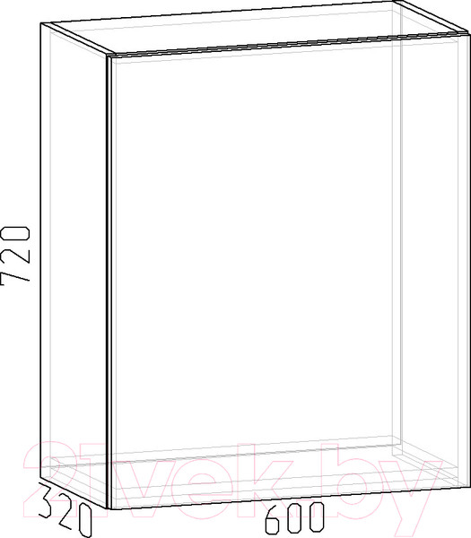 Изображение товара Шкаф навесной для кухни Интермебель Микс Топ ШНС 720-5-600 60см (дуб крафт золотой)