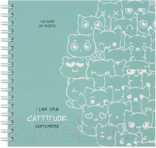 Изображение товара Скетчбук Meshu Cat wave / MS_44867 (60л)