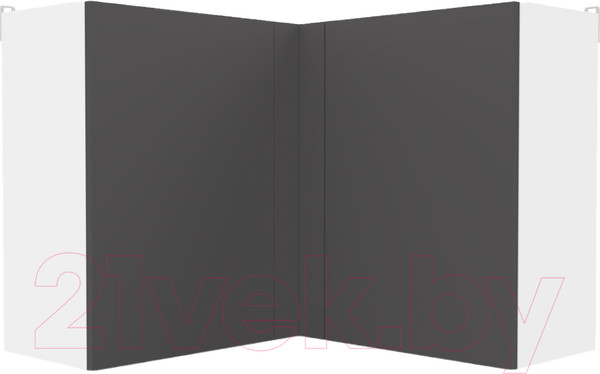 Изображение товара Шкаф навесной для кухни Интермебель Микс Топ ШНУ 720-53-900 90x90см (графит серый)