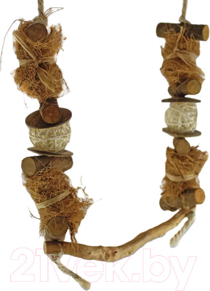 Изображение товара Игрушка для птиц Happy Bird Кокосовые качели / H77258