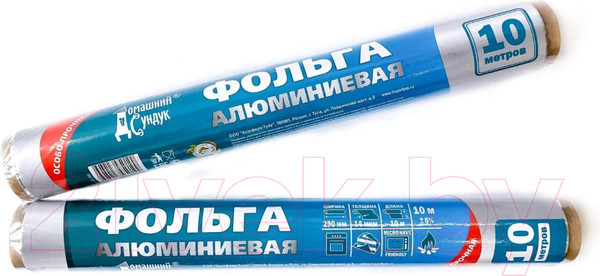 Изображение товара Фольга алюминиевая Домашний Сундук Особо прочная 0.29x10м / DC-200