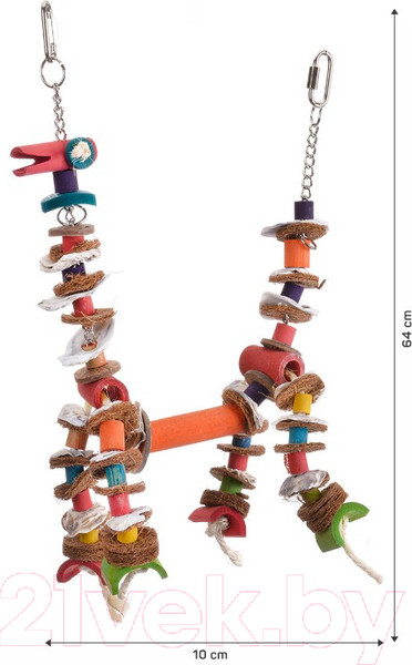 Изображение товара Качели для клетки Happy Bird Бамбуковая собака / H77205