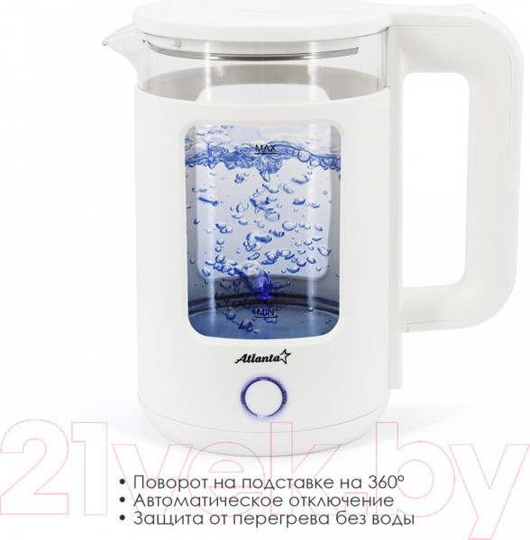 Изображение товара Электрочайник Atlanta ATH-2474 (белый)
