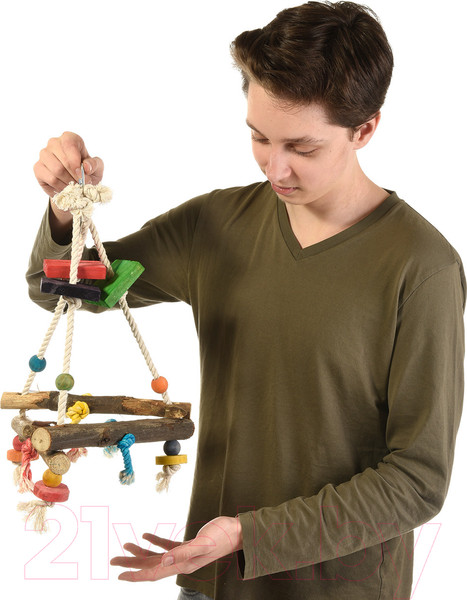 Изображение товара Игрушка для птиц Happy Bird Веревочная пирамида / H75024