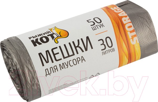 Изображение товара Пакеты для мусора Рыжий кот R310102 (50шт, черные)