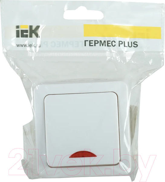 Изображение товара Выключатель IEK Гермес Plus EVMP11-K01-10-54-EC (белый)