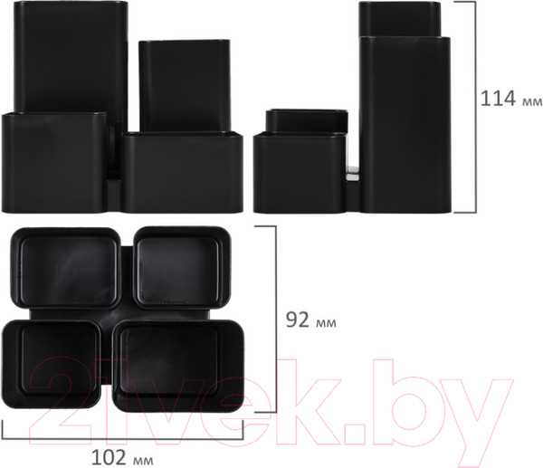 Изображение товара Органайзер настольный Brauberg Compact / 238102 (черный)