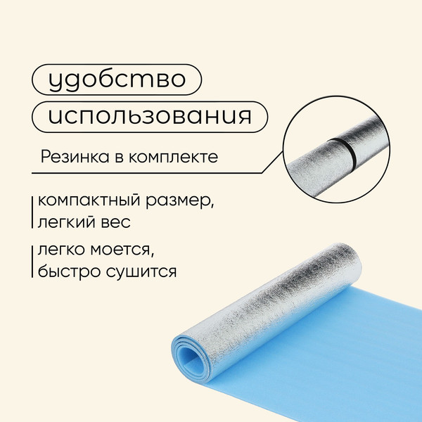 Изображение товара Туристический коврик Maclay 193277 (голубой)