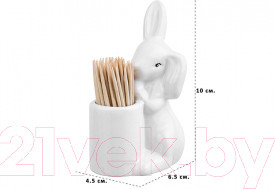 Изображение товара Держатель для зубочисток Elan Gallery Зайка с зубочистками / 350127