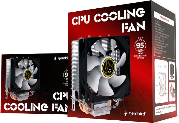 Изображение товара Кулер для процессора Gembird CPU-HURACAN-X60