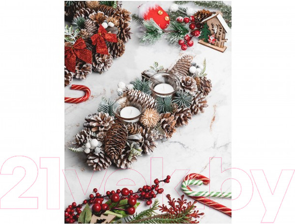 Изображение товара Набор подсвечников Elan Gallery Снежный лес / 450119