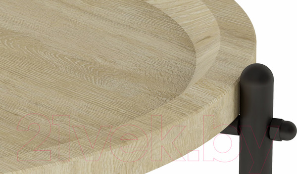 Изображение товара Журнальный столик Калифорния мебель Кнуд (дуб санремо/черный)