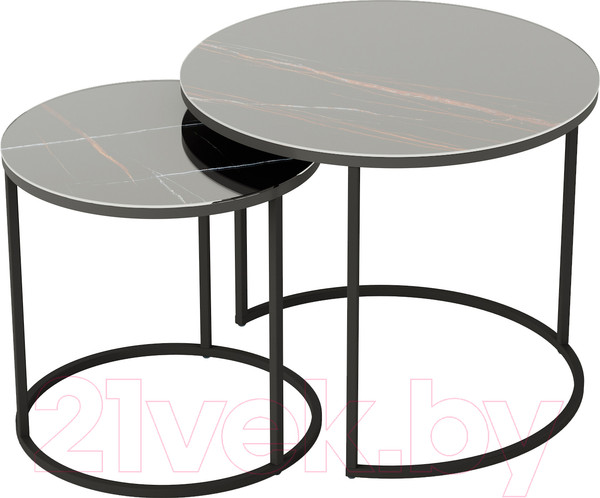 Изображение товара Комплект журнальных столиков Калифорния мебель Стелла (сахара нуар)