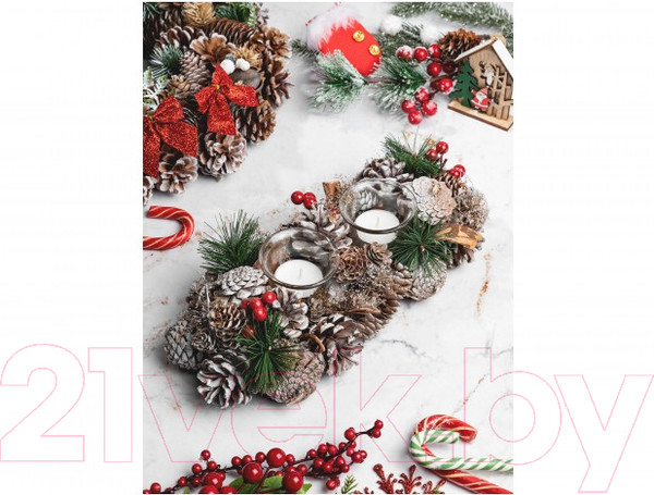 Изображение товара Набор подсвечников Elan Gallery Зимняя вишня / 450130