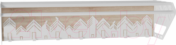 Изображение товара Вешалка для одежды Калифорния мебель Хигс (дуб санремо/белый)