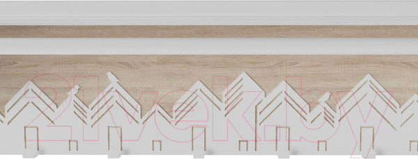 Изображение товара Вешалка для одежды Калифорния мебель Хигс (дуб санремо/белый)