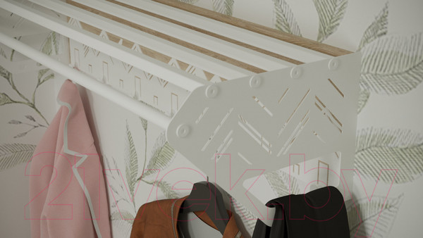 Изображение товара Вешалка для одежды Калифорния мебель Хигс (дуб санремо/белый)