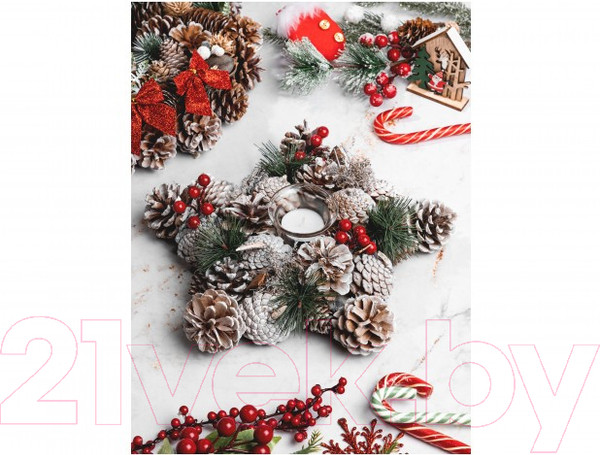 Изображение товара Подсвечник Elan Gallery Зимняя вишня / 450132