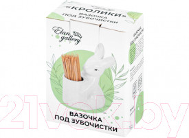 Изображение товара Держатель для зубочисток Elan Gallery Кролик-зайчик с зубочистками / 950205