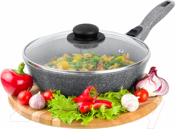 Изображение товара Сковорода Elan Gallery Гармония вкуса / 121060 (серый мрамор)