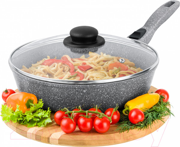 Изображение товара Сковорода Elan Gallery Гармония вкуса / 121061 (серый мрамор)